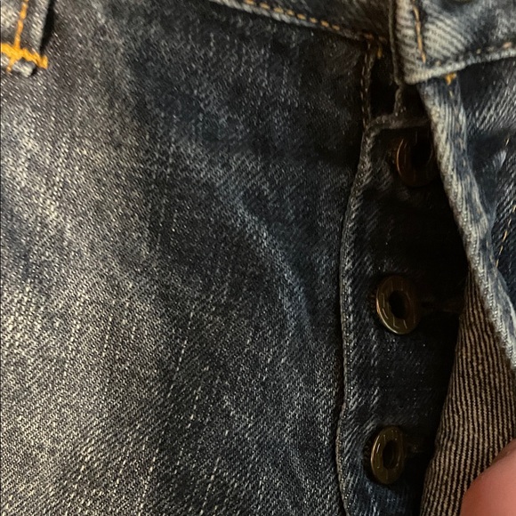 Momotaro Men's Straight Jeans - Dark Blue - Picture 6 of 12